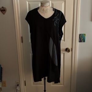 Peacock Ways fun Black Dress